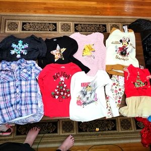 Lot of girls long sleeved tops, hoodies and one outfit NWT.